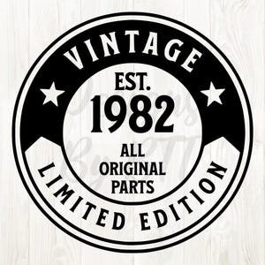 1982 svg png, 1982 svg, 1982 png, 1982 clip art, 1982 birthday svg, 1982 birthday png, 1982 svg file, est 1982 svg, born in 1982 svg, 1982