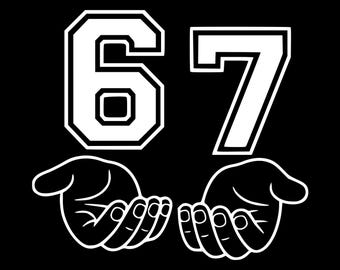67 weiße Hände png, Sport 67 png, weiß 6 7, weiße sechs sieben png, 67 Hände svg, 67 Sport png, 6 7 Sport png, sechs sieben Sportlogo
