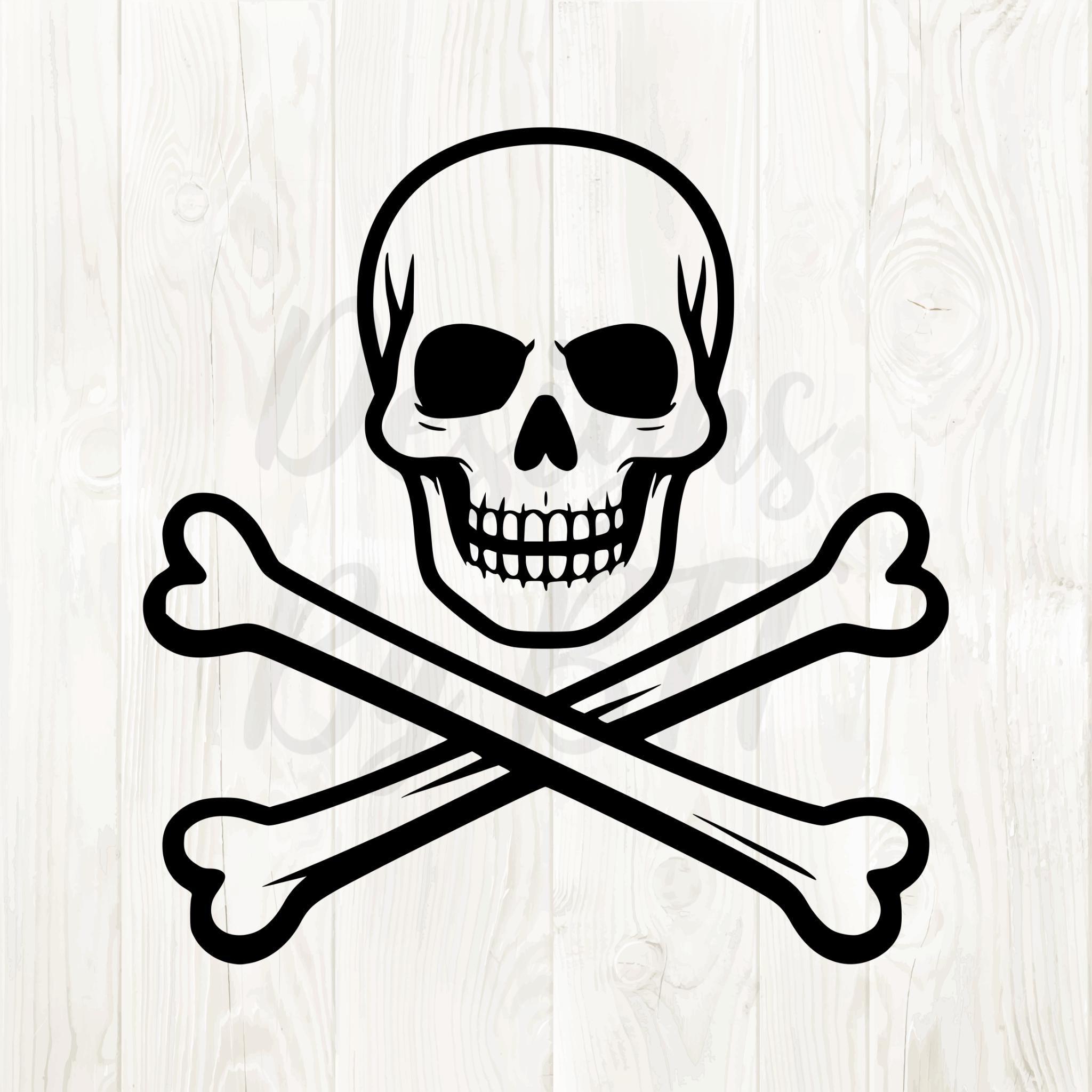 Skull Crossbones Svg, Skull Png Files, Pirate Clipart, Skull