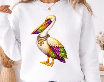 mardi gras pelican png, mardi gras pelican clipart, mardi gras pelican digital, mardi gras pelicans, mardi gras animal clipart, pelican png