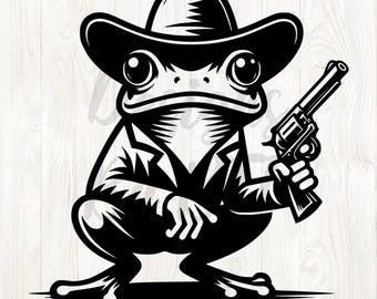 lustiger Frosch als Png, lustiger Frosch als Png, lustiger Frosch als Clipart, Frosch Cowboy als Png, Cowboy Frosch als Png, Cowboy Frosch digitaler Download, Frösche