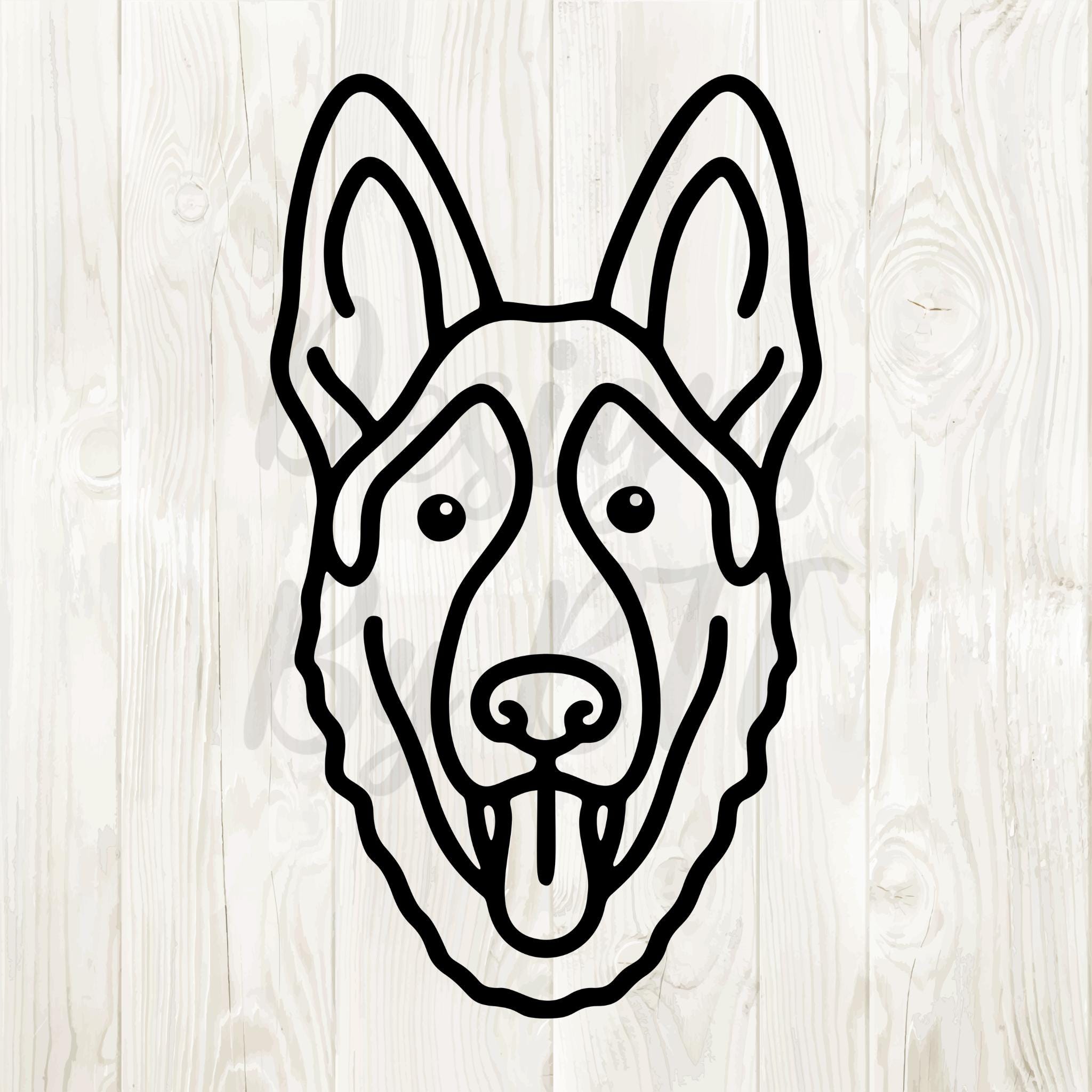 ジャーマン シェパードの頭 svg、ジャーマン シェパードの頭