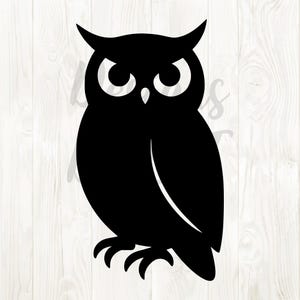 owl silhouette svg file, owl silhouette, owl digital download, silhouette owl, black owl svg, digital owl, simple owl clipart, owl download