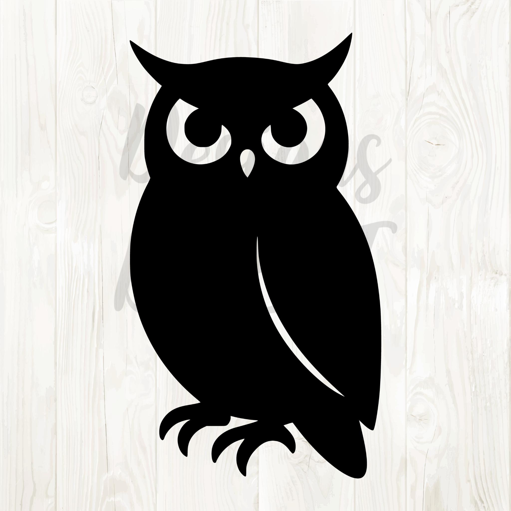 owl silhouette svg file, owl silhouette, owl digital download, silhouette owl, black owl svg, digita