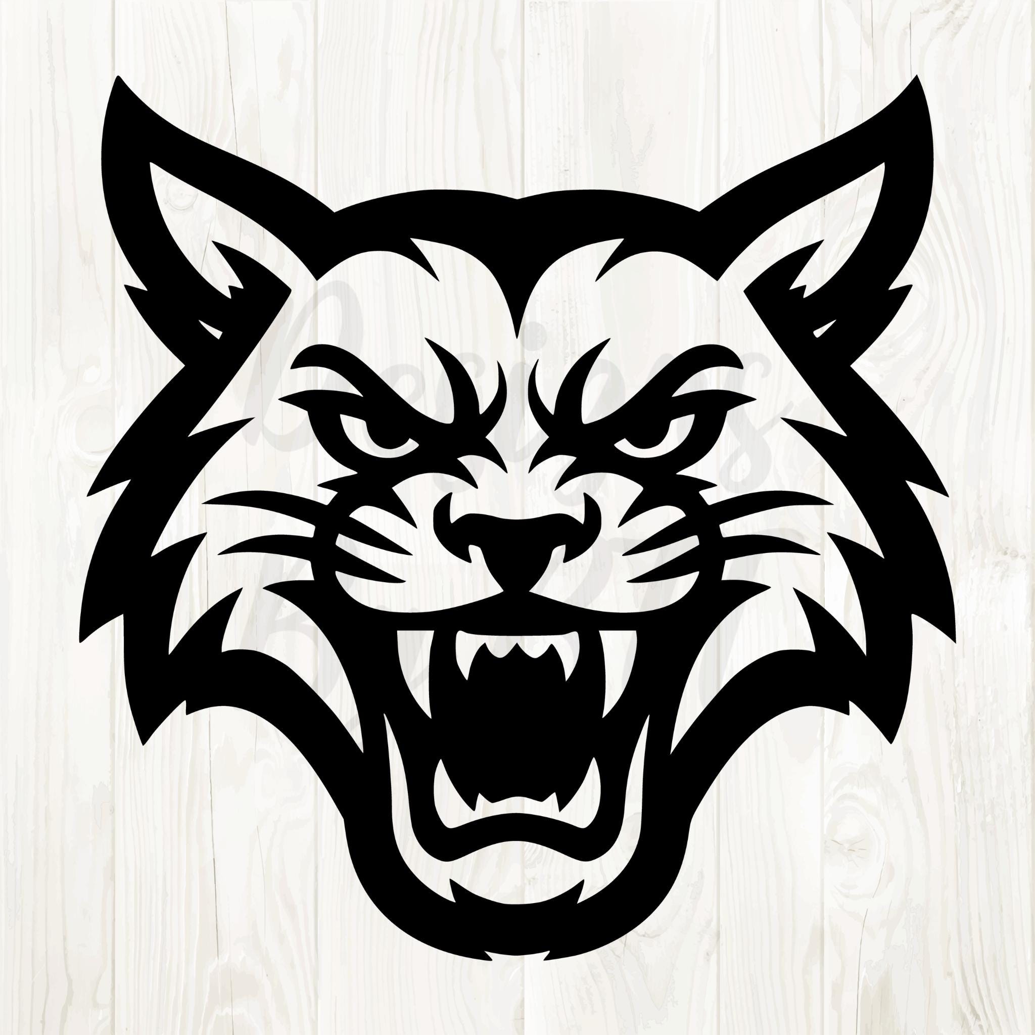 Wildcat Head Vector File Wildcat Mascot Svg, Wildcat Logo Png, Wildcat Face Svg, Wildcat Head ...