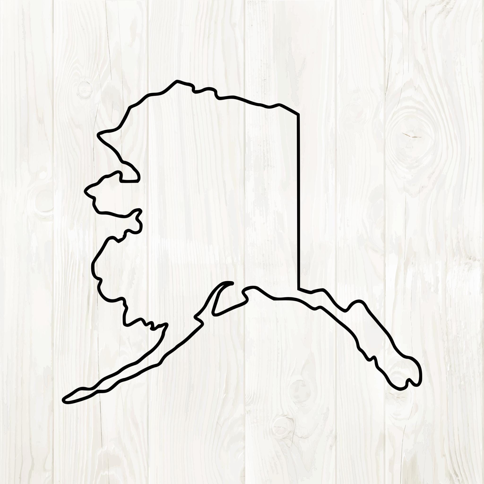 Alaska Png, Alaska Svg, Alaska Outline, Alaska Digital Download, State ...