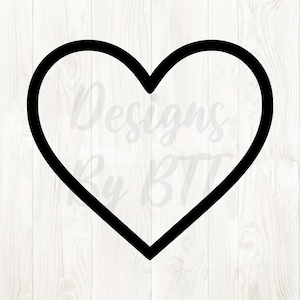 open heart svg, open heart png, heart outline svg, heart outline png, simple heart svg, simple heart clipart, heart digital download, hearts