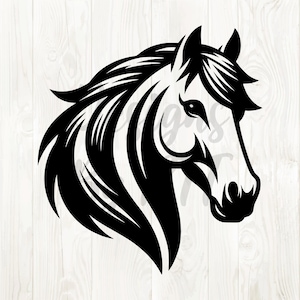 horse head svg, horse head png, horse head silhouette, horse head digital download, horse head vector graphic, horse head laser svg, horse