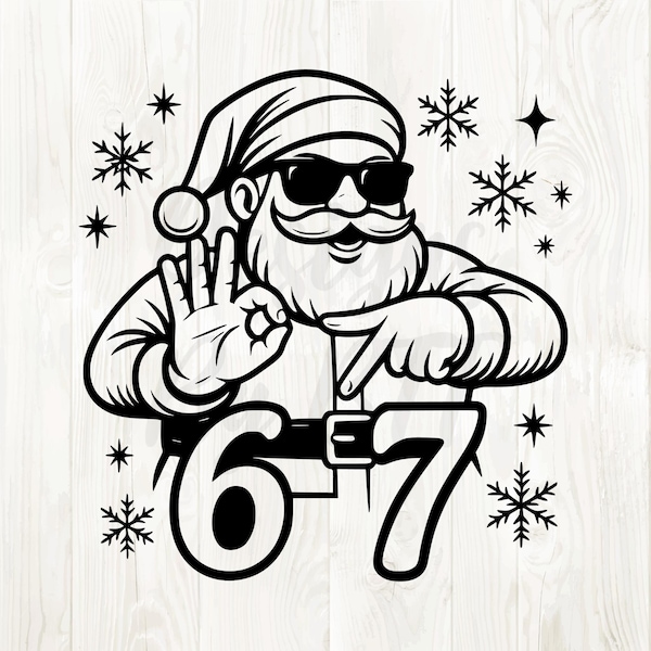 Santa 67 67 Colouring - Etsy