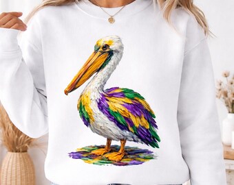mardi gras pelican png, brushstroke mardi gras png, mardi gras pelican clipart, mardi gras pelican digital, mardi gras pelicans, pelican png
