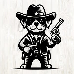 cowboy dog svg, cowboy dog png, cowboy dog clip art, western dog png, dog digital download, funny dog svg, dog funny download, dog funny png