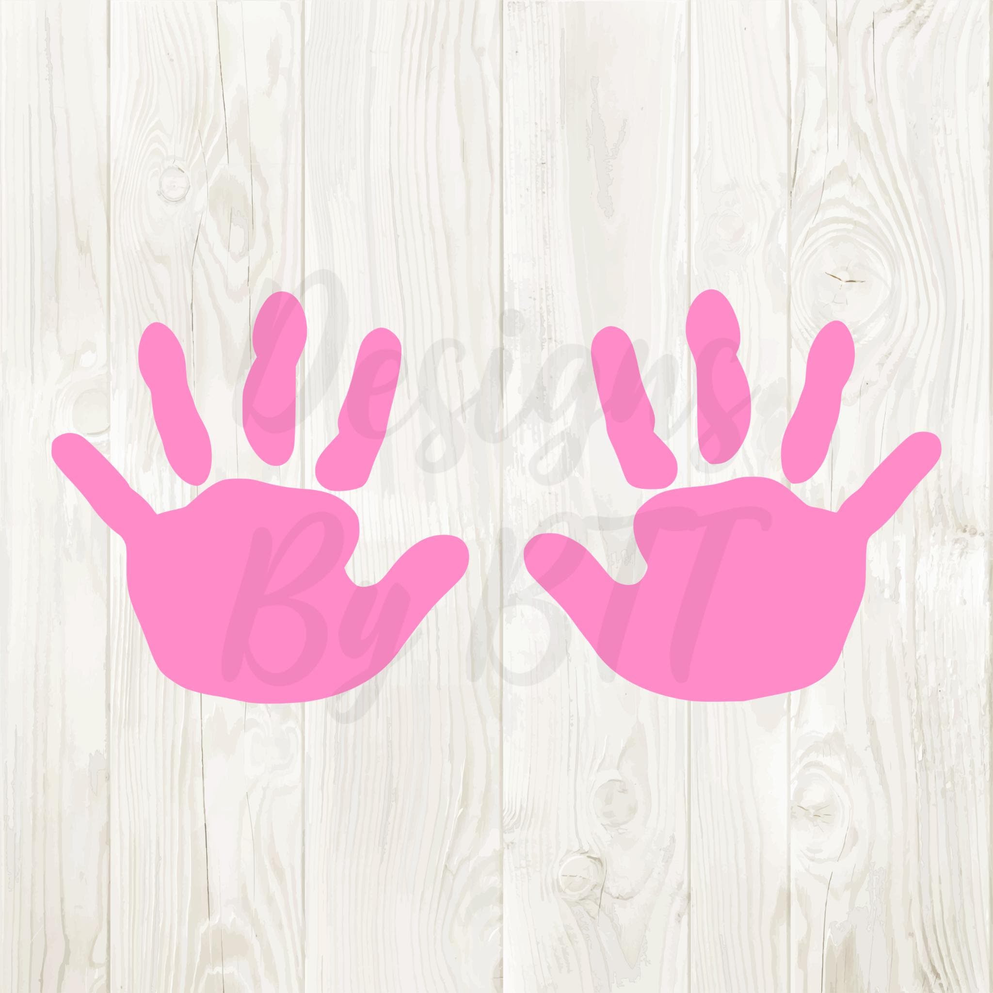 Hand Design Pink Pink Handprint Png, Pink Hand Print Png, Baby Hand Png, Hand Baby Svg ...