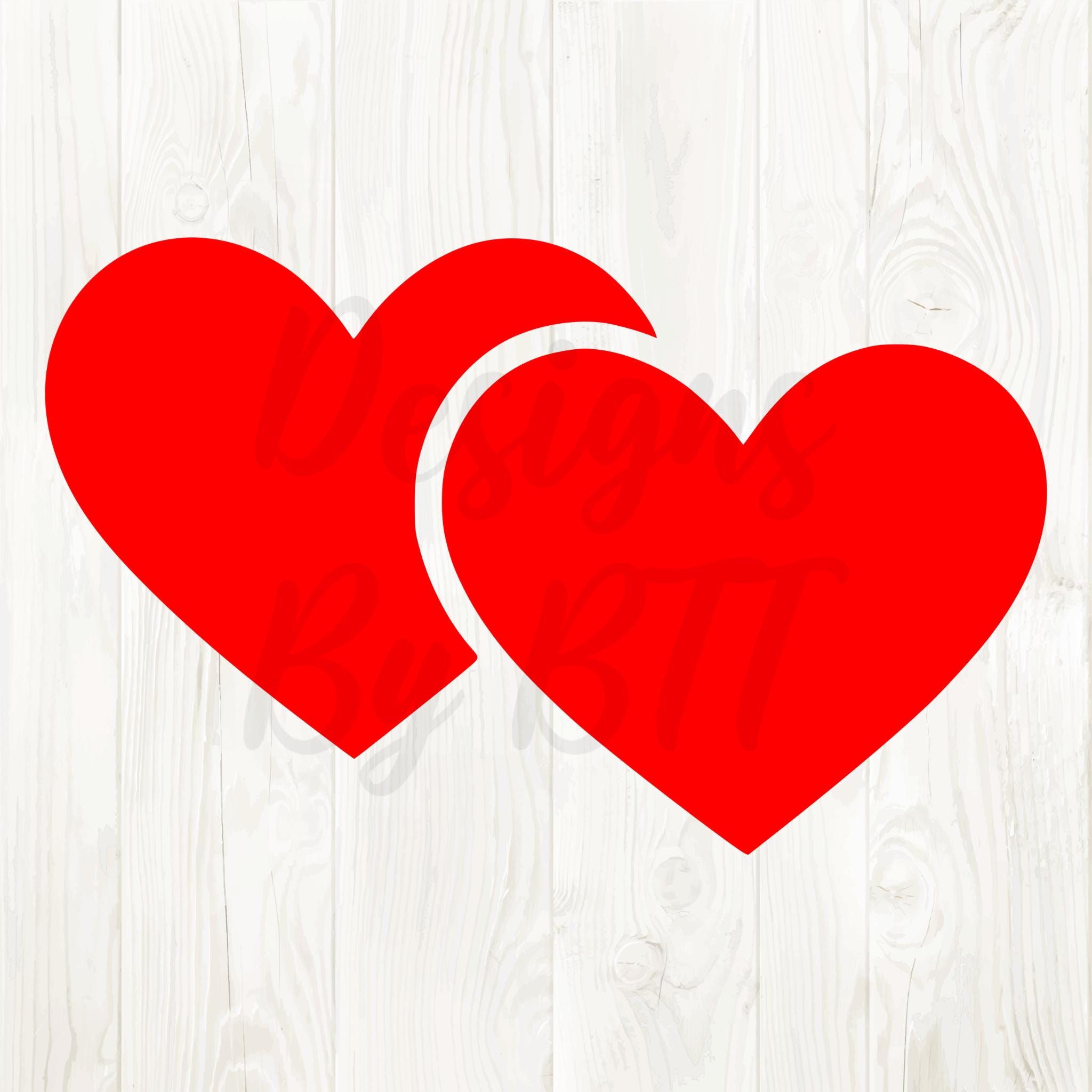 Red Heart Svg, Red Heart Png, Double Heart Svg, Double Hearts