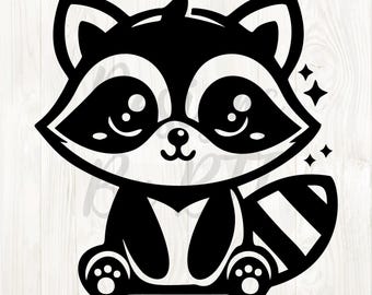 cute raccoon svg, cute raccoon png, cute raccoon clipart vector, cute raccoon clipart, raccoon silhouette svg, raccoon clip art, svg raccoon
