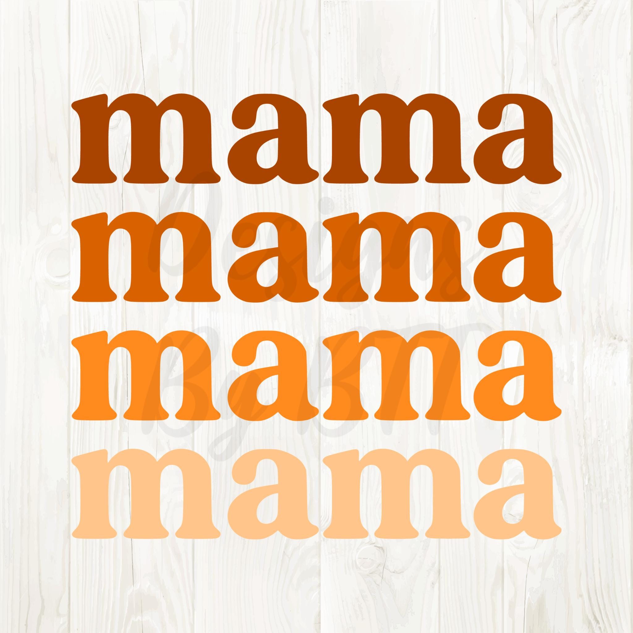 Orange Mama Graphic Svg, Mama Orange Png, Mama Svg, Retro Mama Png