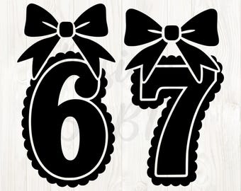 67 bows svg, six seven girl png, 67 girly png, 67 girl svg shirt, 67 cute svg, cute six seven png, six seven design, six seven trending png