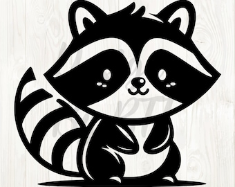 cute raccoon svg, cute raccoon png, cute raccoon clipart vector, raccoon digital download, raccoon silhouette svg, raccoon svg designs, png