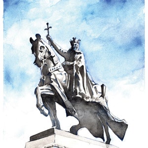 Apotheosis of St. Louis, Art Print, Saint Louis, museum, statue, landmark, King Louis, France, Forest Park, Saint Louis Art Museum, Missouri