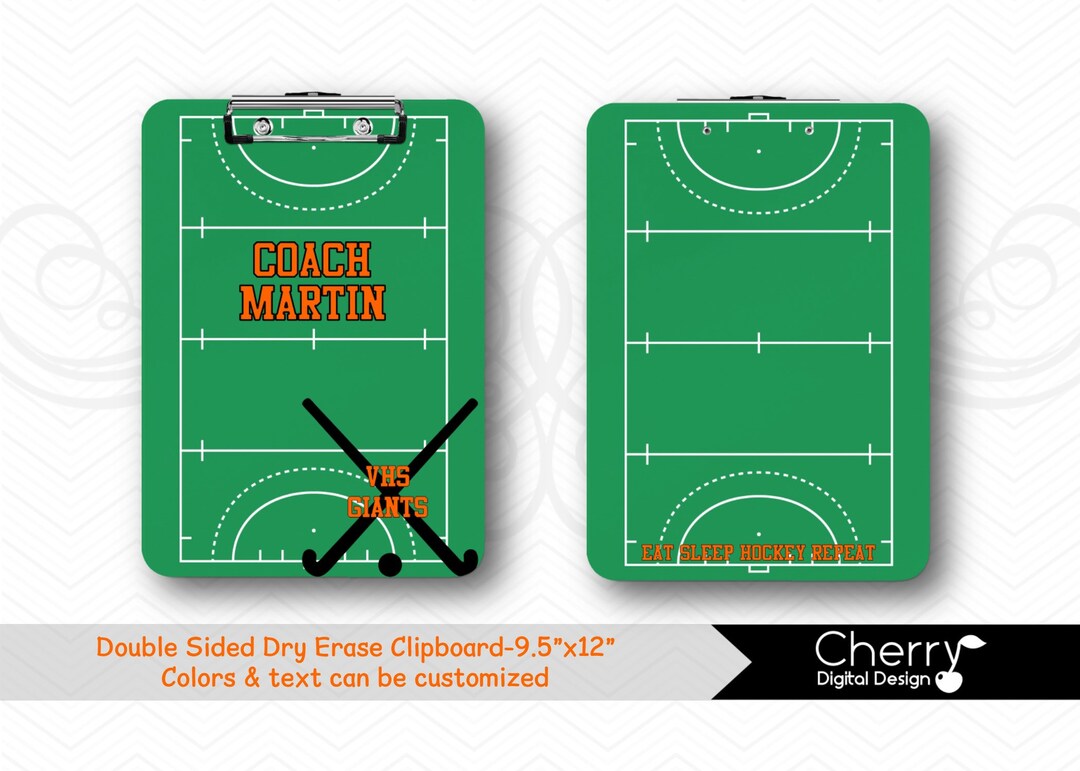 Personalized Double Sided Field Hockey Coach Clipboards Dry Etsy UK