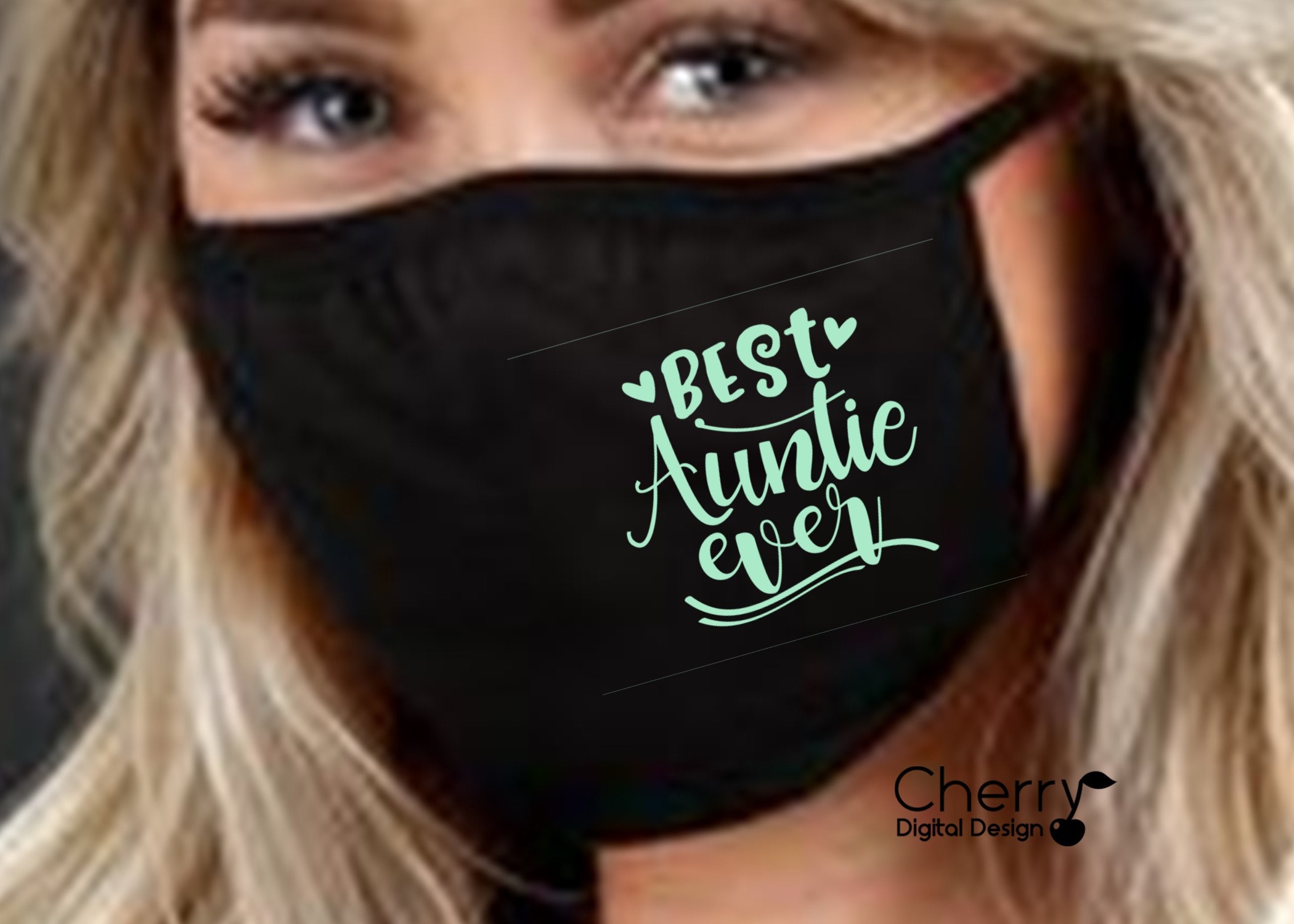 Best Auntie Ever Cotton Breathable Face Masks Aunt Facemask Etsy