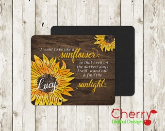 Solros Rustik Personlig Musmatta | Anpassad Musmatta