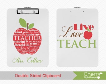 Teacher Clipboard | Inspiring Words Teaching Clip board | Teacher Apple | Live Love Teach | Teacher Gift Gifts