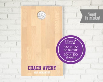 Volleyball Coach Notepad Personalized | Small 3.4" x 5.75" | Coach Gift | Teacher Note Pad