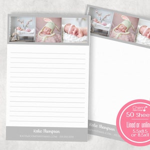 Photo Personalized Notepad | Letter & 1/2 letter size | Baby Shower New Mom Gift | Mom Note Pad | Unique Custom Gift