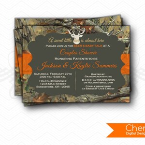 A Little Deer is Almost Here Couples Baby Shower Invitations Printed or ...