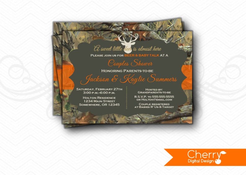 A Little Deer is Almost Here Couples Baby Shower Invitations | Etsy