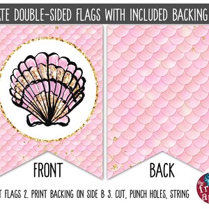 Printable Mermaid Party Banner Instant Digital Download, Birthday Party ...
