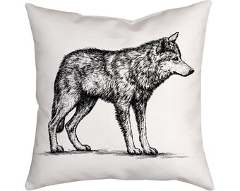 Wolf 01 Illustration Cushion