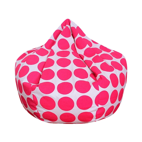 Hot Pink Dot Bean Bag Chair Etsy