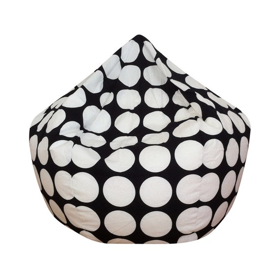 Black And White Polka Dot Bean Bag Chair Etsy