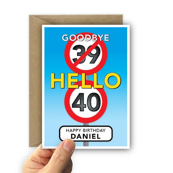 AIBAOBAO Biglietto Auguri 40 anni donna uomo, 42.5 x 30 cm, biglietti Auguri Compleanno Grande, Biglietto di Buon Compleanno, Originali Divertenti Personalizzati Festa Regalo 40 anni Donna Uomo