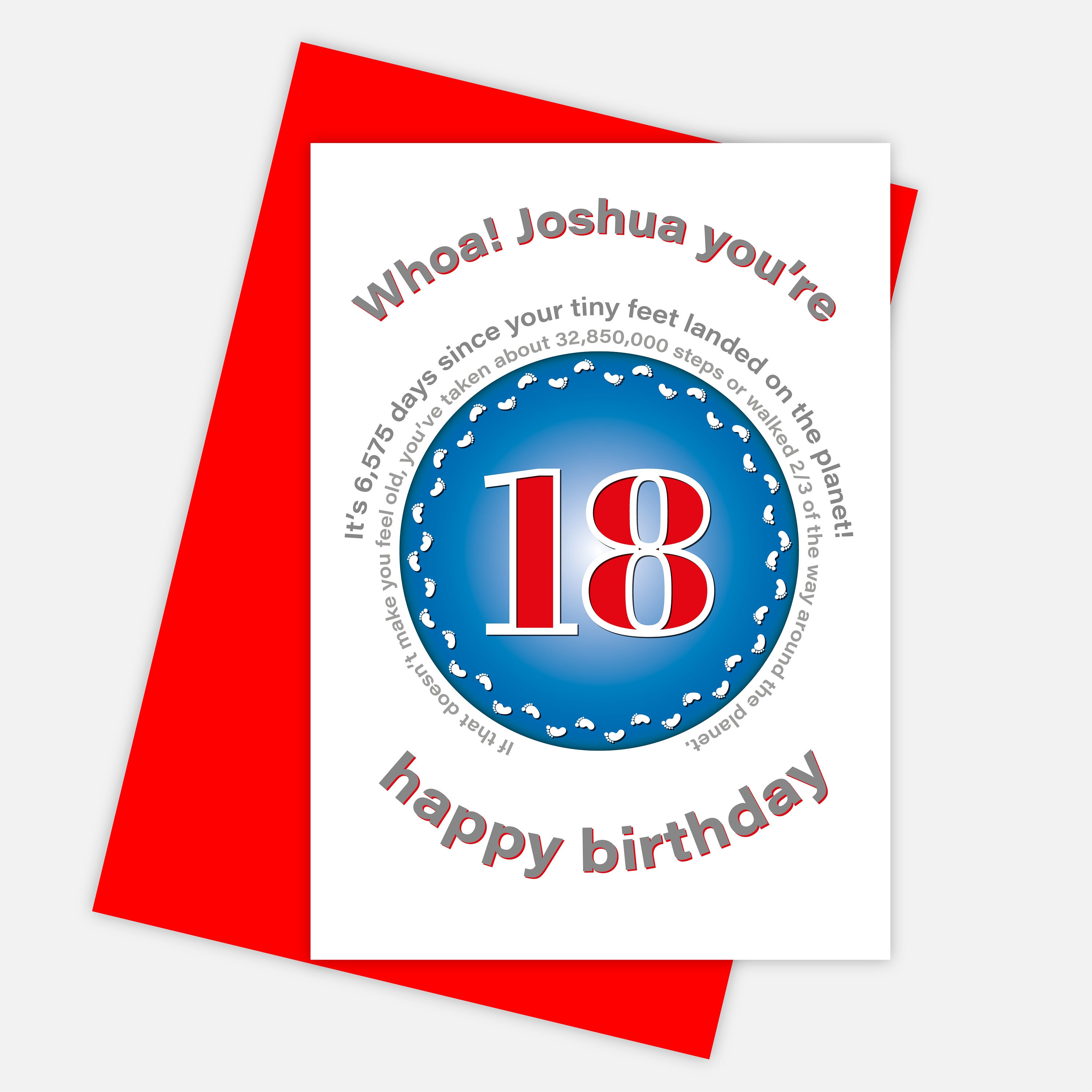 Funny 18th Birthday Card For Boy For Girl Unique Edit Name 18 Etsy