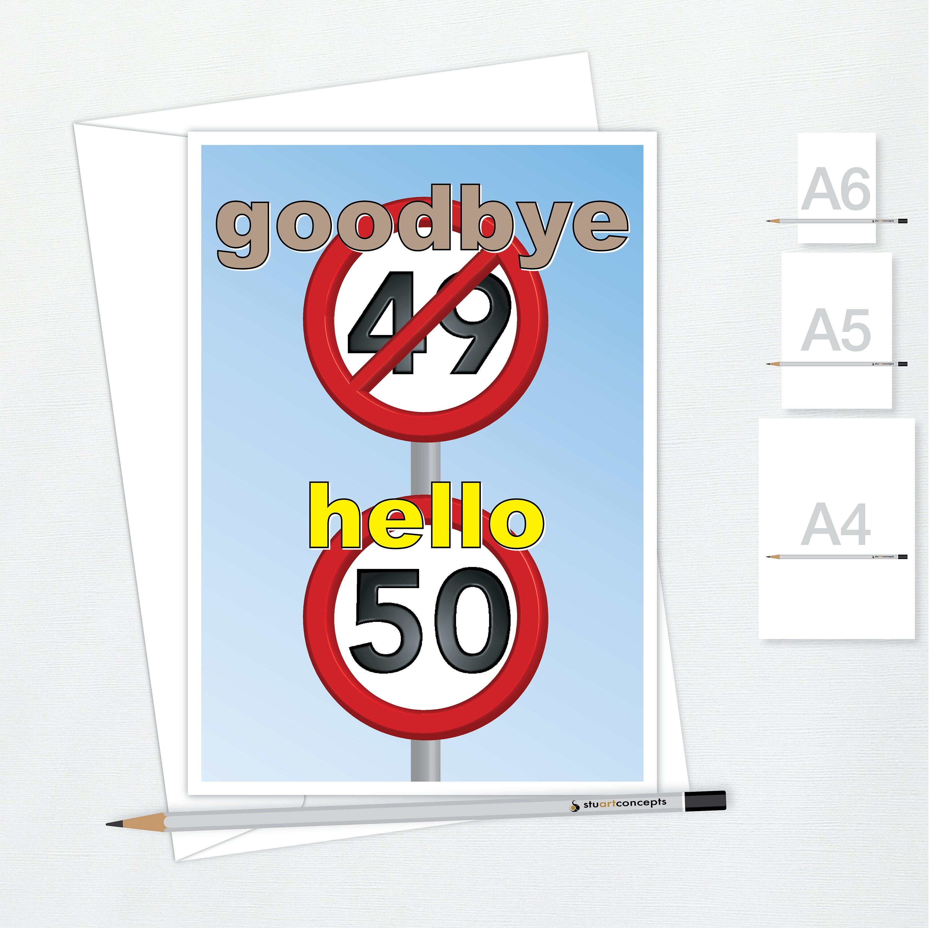 Funny 50th Happy Birthday Card For Him For Her 50 Birthday