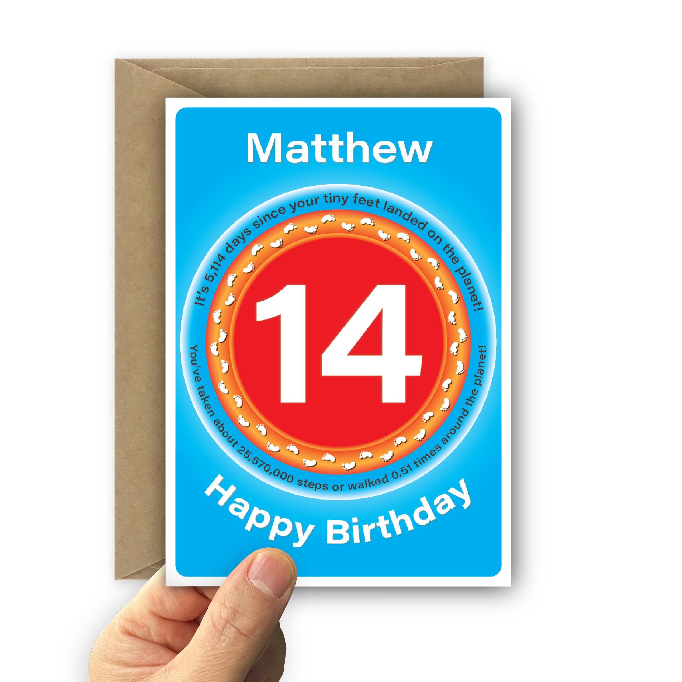 Cartes D'anniversaire 14 Ans Pour Garçons Et Filles – Carte