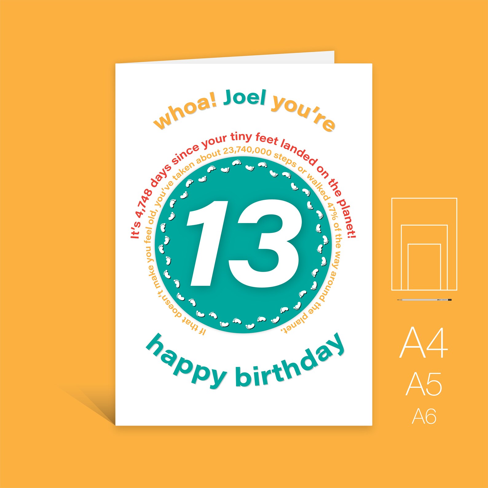 Funny 13th Birthday Card for Boy for Girl Unique Personalised - Etsy
