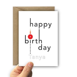 Custom birthday card for her Personalised birthday card for wife Husband card large