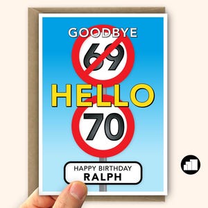 Carte de joyeux anniversaire drôle des 70 ans pour lui pour elle Grande carte de voeux d'anniversaire des 70 ans pour maman papa tante oncle parent ou ami