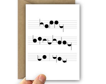 Grattis på födelsedagen till dig födelsedagskort med musiknoter för musiker