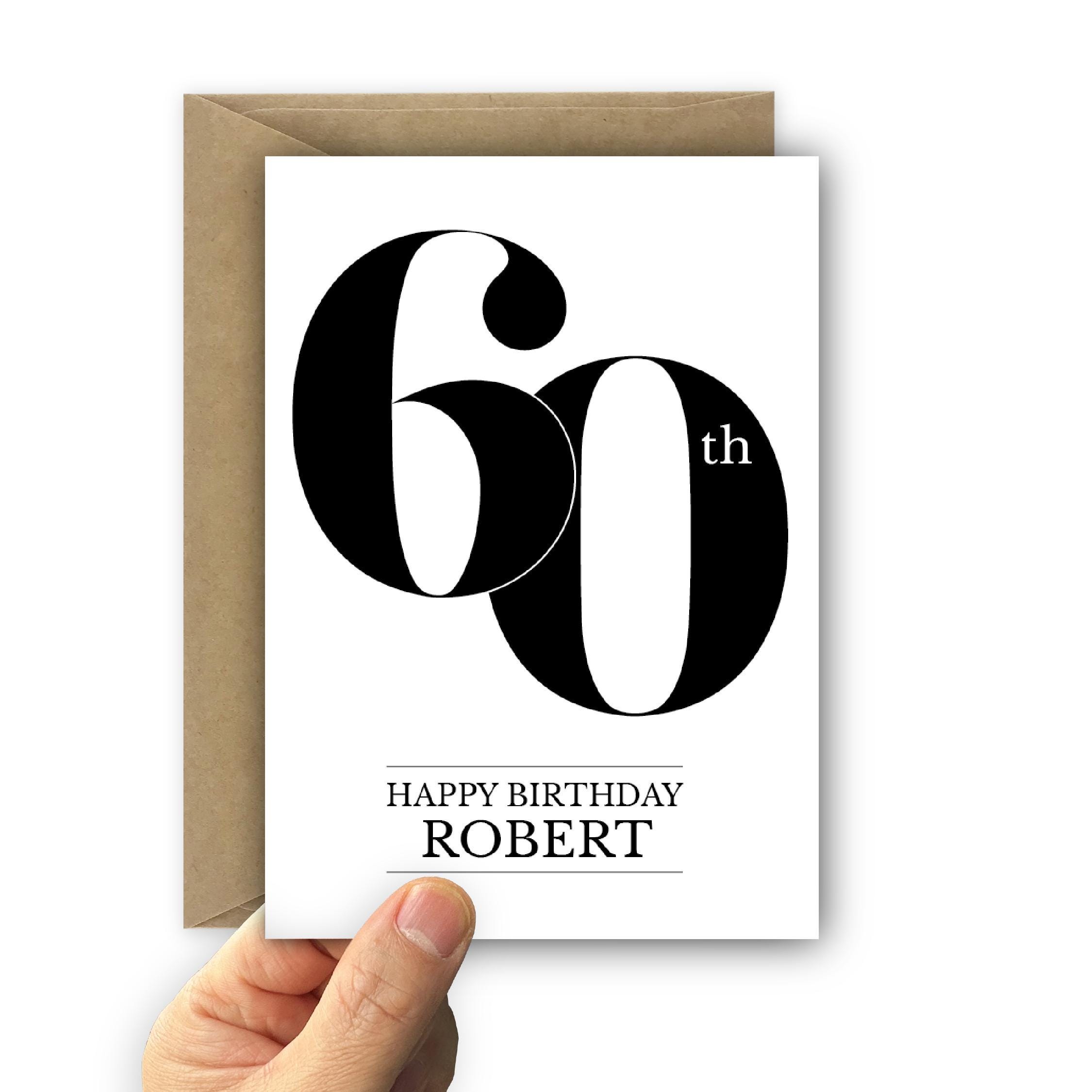 Regal Publishing Modern Milestone Age Happy Birthday Card 60th - 8 X 6 Inches, Red|Brown|Black|Green|White - View #3