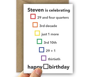 Carte de 30e anniversaire amusante pour lui éviter les 30 cartes de voeux personnalisées du 30e anniversaire pour fils fille mari femme Grande carte