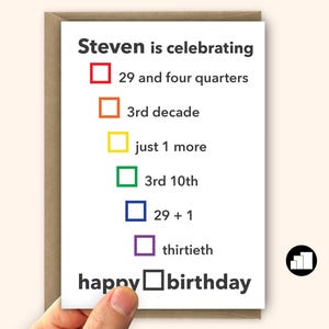Cartão engraçado de 30º aniversário para ele ou ela Evitando 30 Cartão personalizado de desejos de 30º aniversário para filho, filha, marido, esposa Opção de cartão grande