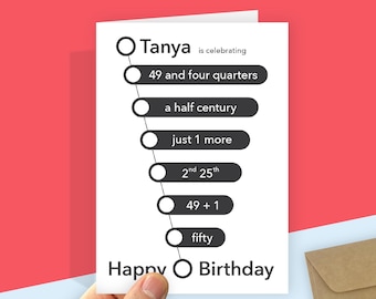 Funny 50th Birthday Card Avoiding 50 Choices