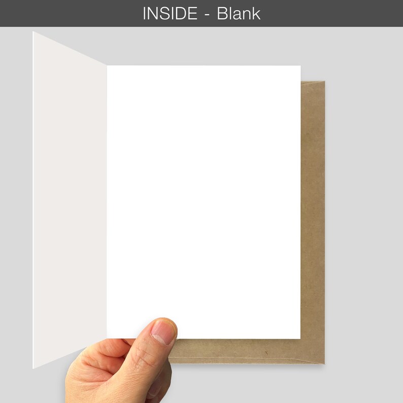 The picture shows the card open and blank inside.