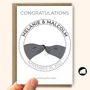 Carte de mariage personnalisée amusante pour les futurs mariés Félicitations