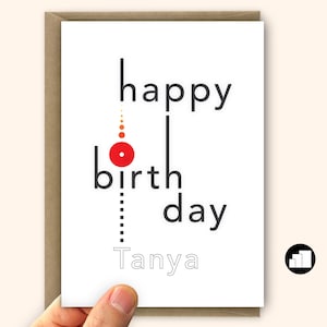 Custom birthday card for her Personalised birthday card for wife Husband card large