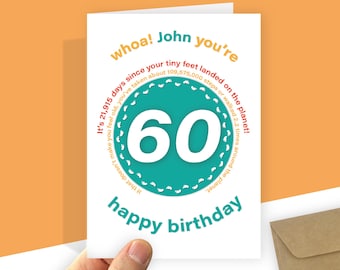 Personalised 60th Birthday Card, Stats & Facts